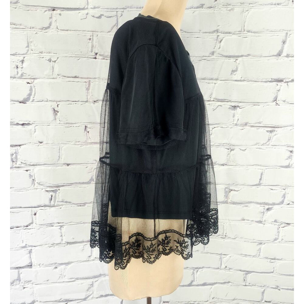 ALICE + OLIVIA
Dreema tiered lace combo Embroidered Tulle T-Shirt Womens XL - Picture 3 of 11